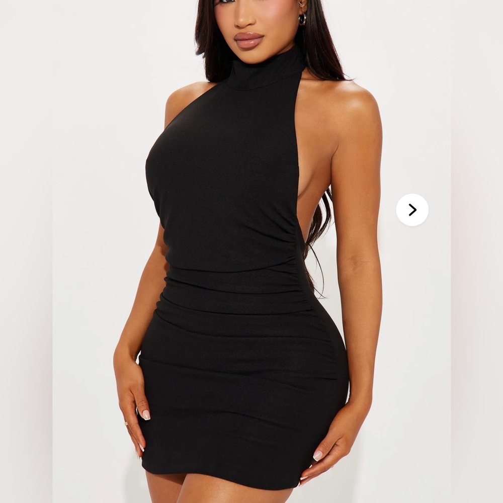 Fashion Nova Black Backless Dress